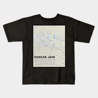 Papua Peaks: Jaya Topography Kids T-Shirt